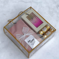 PVC Clear Gift Bags Golden (Large: 10" x 3.5" x 10")