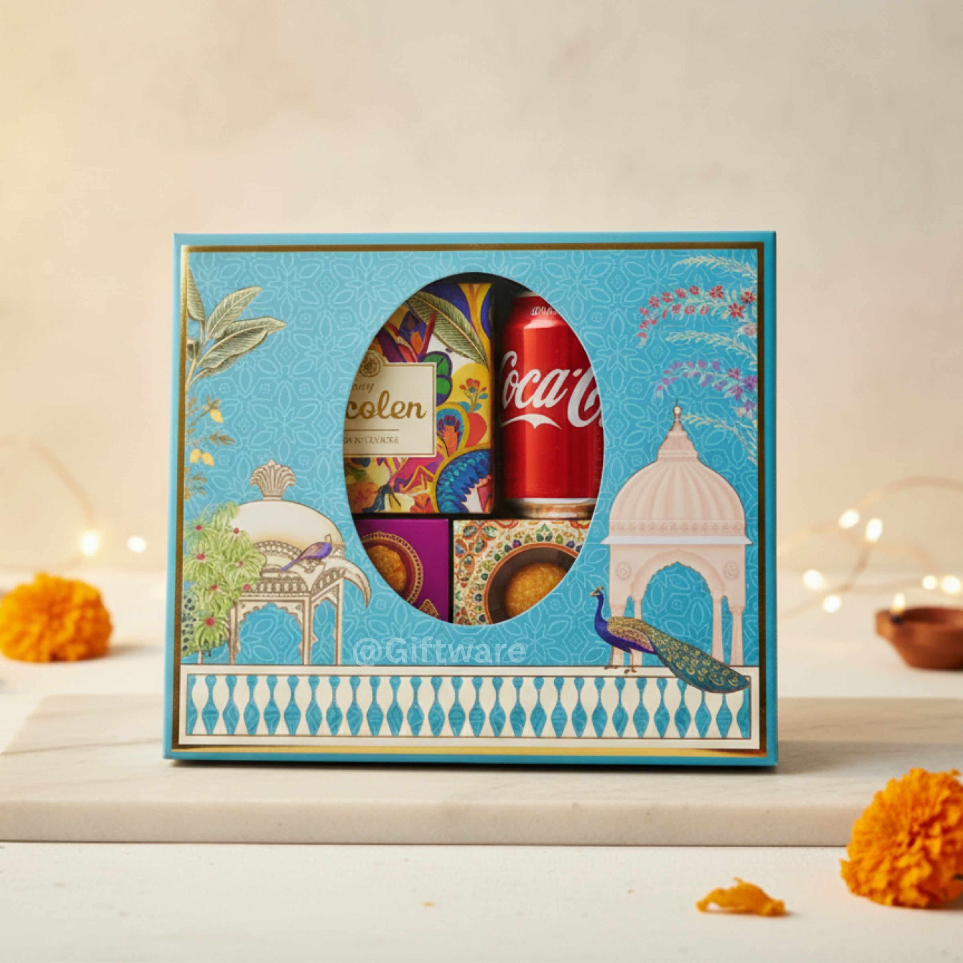 Hamper Box with Gold Foiling