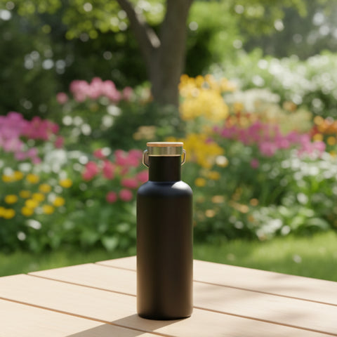 EcoVault700 Stainless Steel Flask with Bamboo Lid