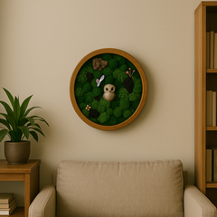 Dense Forest Frame with Preserved Moss