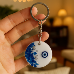 Evil Eye Resin Keychain – Protection & Style