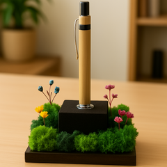 Bamboo Pen with Moss Base