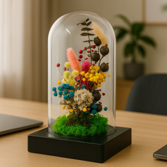 Forest Dome with Preserved Flowers