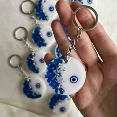 Evil Eye Resin Keychain – Protection & Style