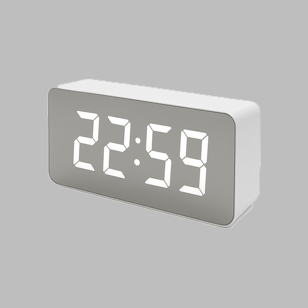 Table Mirror Alarm Clock