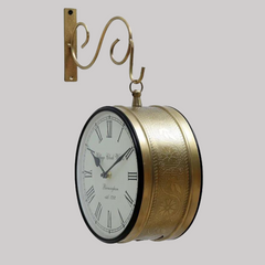 The Aviator's Compass Brass Clock