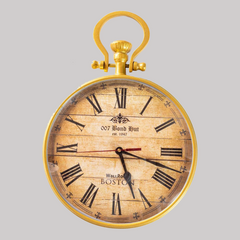 Golden Deco Wall Clock