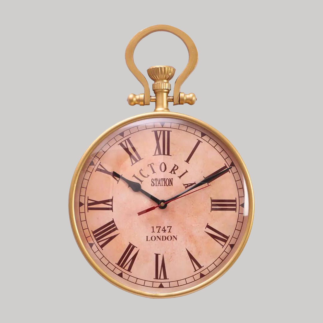 Golden Deco Wall Clock