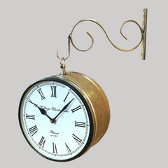 The Aviator's Compass Brass Clock