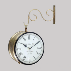 The Aviator's Compass Brass Clock