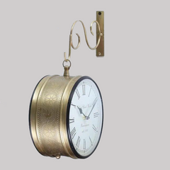 The Aviator's Compass Brass Clock